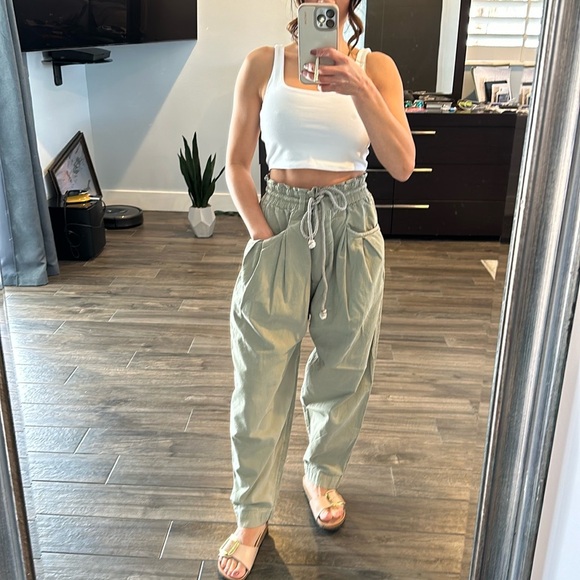 Free People Pants - Free People high waist paper bag pants